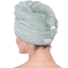 Enveloppe de serviette à cheveux sec en microfibre de haute qualité